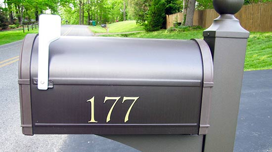 Custom Vinyl Mailbox Numbers Custom Vinyl Mailbox Numbers