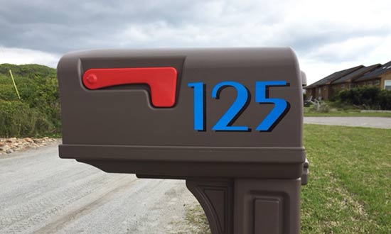 Custom Vinyl Mailbox Numbers Custom Vinyl Mailbox Numbers