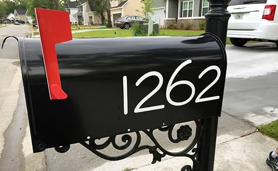 Custom Vinyl Mailbox Number Custom Vinyl Mailbox Number