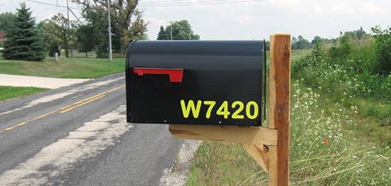 Cusotm Vinyl Mailbox Number Cusotm Vinyl Mailbox Number