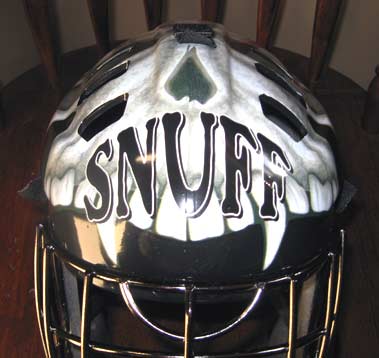 Custom Vinyl Lettering on a helmet Custom Vinyl Lettering on a helmet