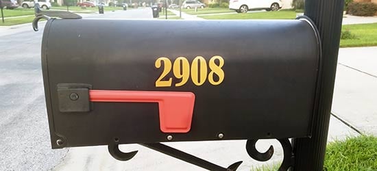 Custom Vinyl Mailbox Numbers Custom Vinyl Mailbox Numbers
