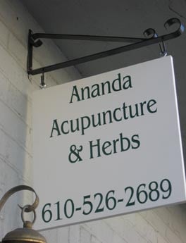 Lettering on office sign Lettering on office sign