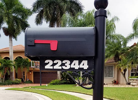 Custom Vinyl Mailbox Numbers Custom Vinyl Mailbox Numbers