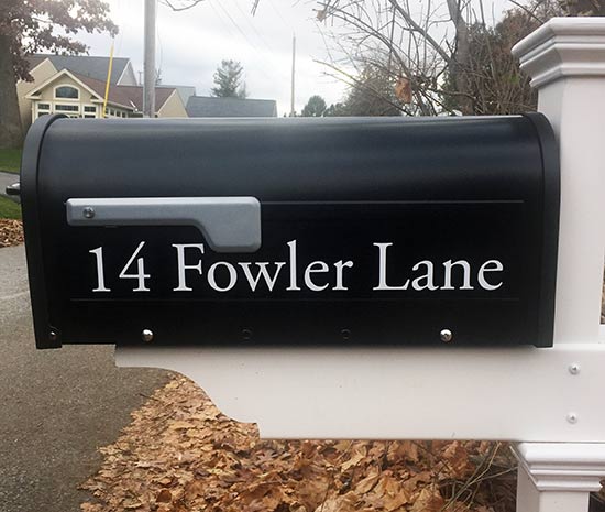 Custom Vinyl Mailbox Lettering Custom Vinyl Mailbox Lettering