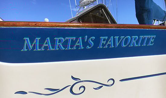 Custom Vinyl Boat Name Custom Vinyl Boat Name