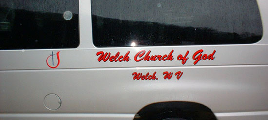 Custom Vinyl Lettering For Church Van Custom Vinyl Lettering For Church Van