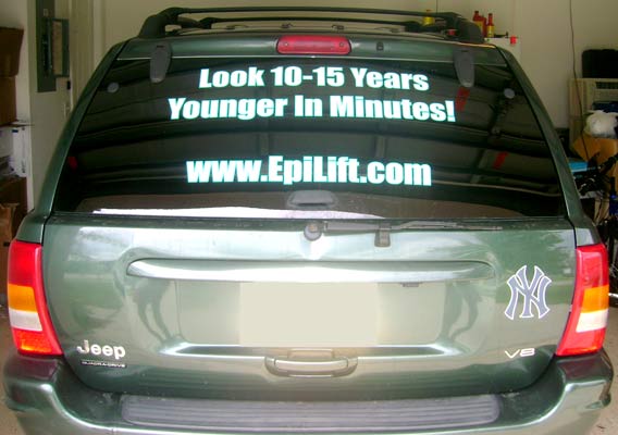 Advertising Lettering on a vehicle Advertising Lettering on a vehicle