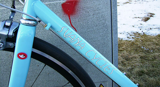Custom Vinyl Name For Custom Bicycle Frame
