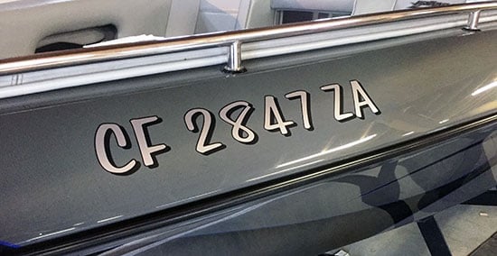 Custom Vinyl Boat Registration Numbers Custom Vinyl Boat Registration Numbers