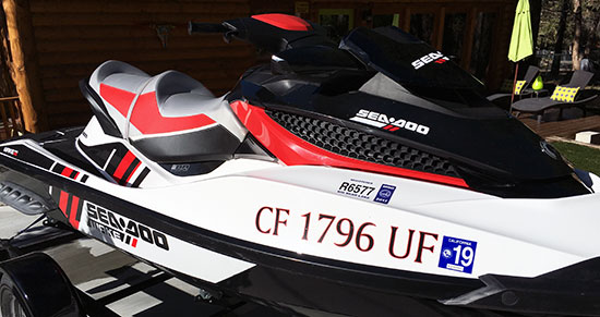 Custom Vinyl Jet Ski Registration Lettering Custom Vinyl Jet Ski Registration Lettering
