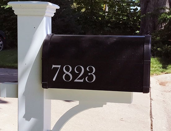 Custom Vinyl Mailbox Numbers Custom Vinyl Mailbox Numbers