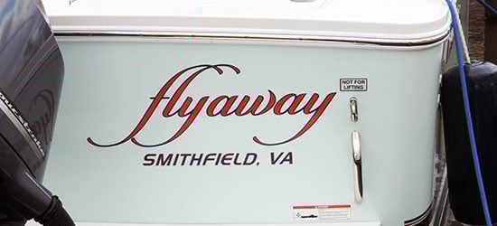 Custom Vinyl Boat Lettering Custom Vinyl Boat Lettering