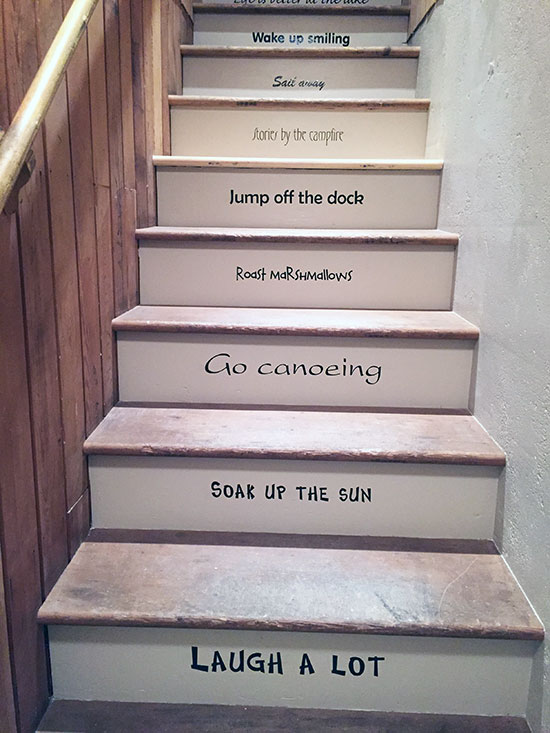 Custom Vinyl Lettering For Stairs Custom Vinyl Lettering For Stairs
