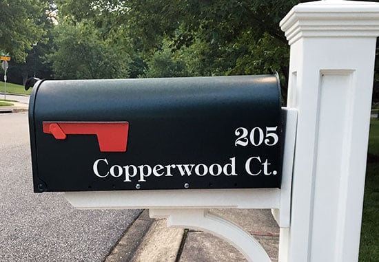 Custom Vinyl Mailbox Lettering and Numbers Custom Vinyl Mailbox Lettering and Numbers
