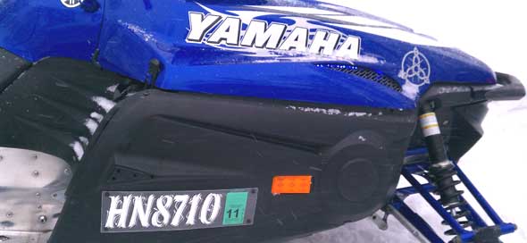 Custom lettering on a Snowmobile Custom lettering on a Snowmobile