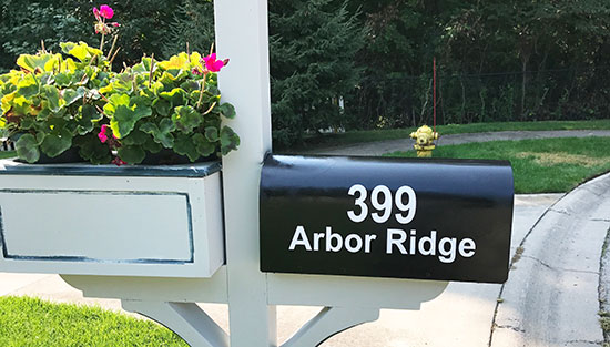 Custom Vinyl Address for Mailbox Custom Vinyl Address for Mailbox