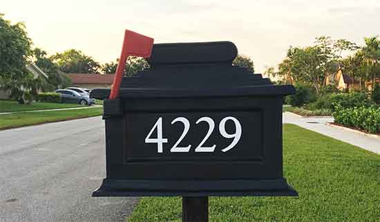 White Mailbox Lettering White Mailbox Lettering