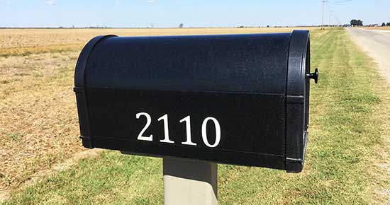 Custom Vinyl Mailbox Numbers Custom Vinyl Mailbox Numbers