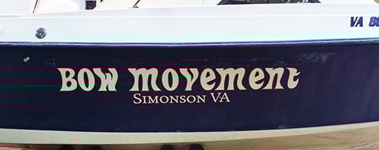 Custom Vinyl Boat Name Custom Vinyl Boat Name