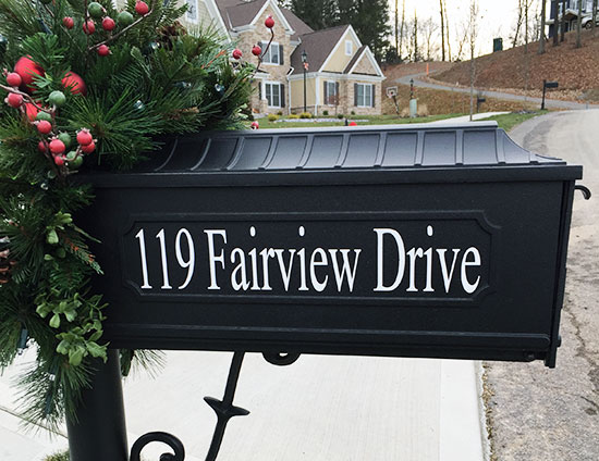 Custom Vinyl Mailbox Address Custom Vinyl Mailbox Address