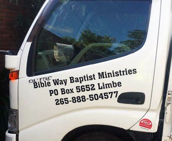 Custom Vinyl Lettering For Missionary Vehicle Custom Vinyl Lettering For Missionary Vehicle
