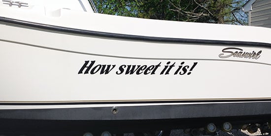 Custom Vinyl Boat Name Custom Vinyl Boat Name