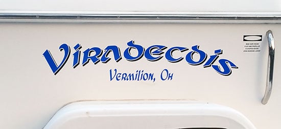 Custom Vinyl Boat Name Custom Vinyl Boat Name