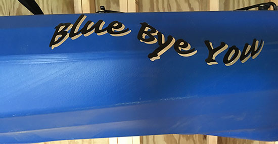 Custom Vinyl Kayak Lettering Custom Vinyl Kayak Lettering