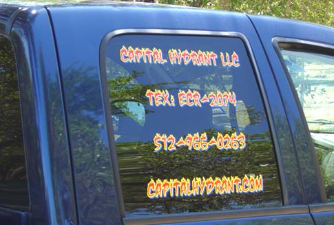 Custom Lettering on a truck Custom Lettering on a truck