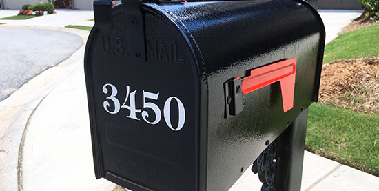 Custom Vinyl Mailbox Numbers Custom Vinyl Mailbox Numbers