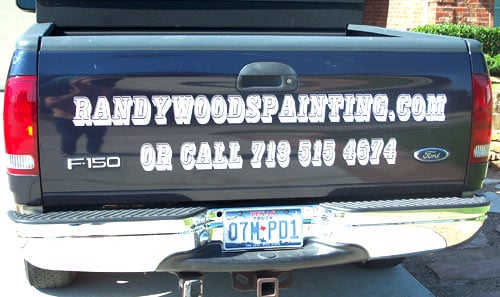 Custom Lettering on a truck Custom Lettering on a truck