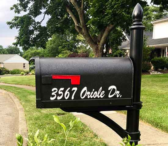 Custom Vinyl Mailbox Address Custom Vinyl Mailbox Address