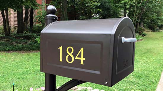 Custom Vinyl Mailbox Number Custom Vinyl Mailbox Number