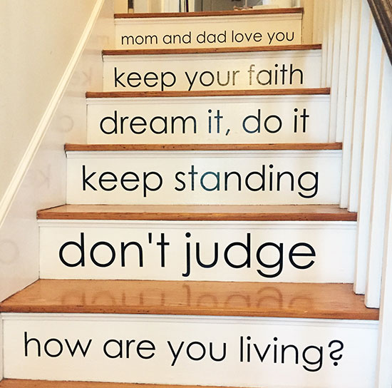 Custom Vinyl Lettering For Stairs Custom Vinyl Lettering For Stairs