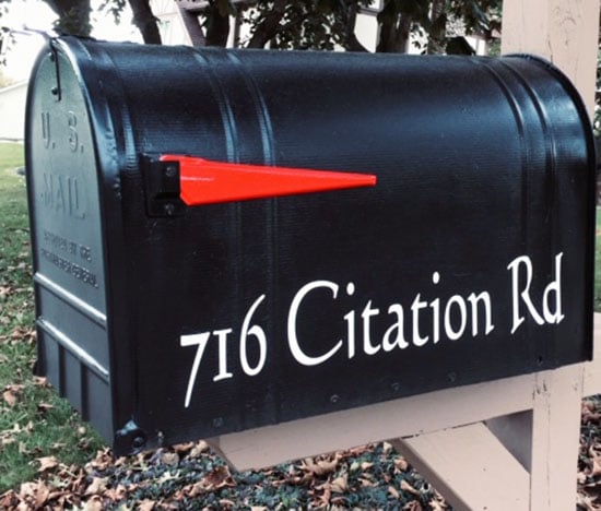 Custom Vinyl Lettering For Mailbox Address Custom Vinyl Lettering For Mailbox Address