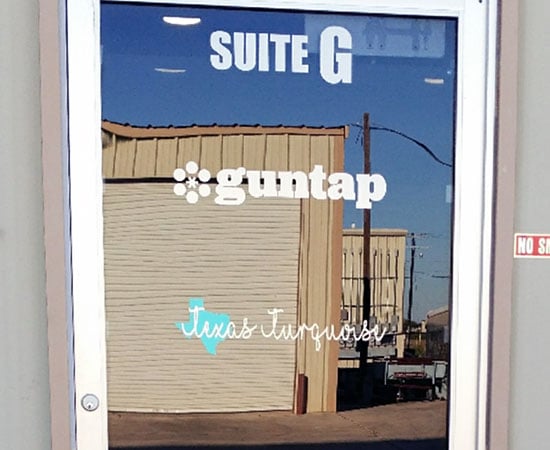 Submitted by: Guntap & Texas Turquoise, Cibolo, TX, USA Custom Vinyl Lettering For Storefront Window