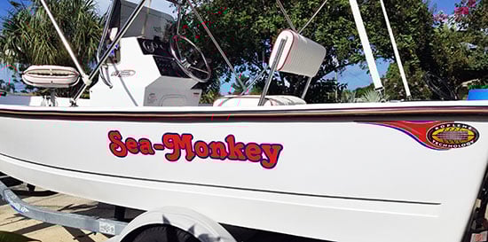 Custom Vinyl Lettering for Boat Name Custom Vinyl Lettering for Boat Name