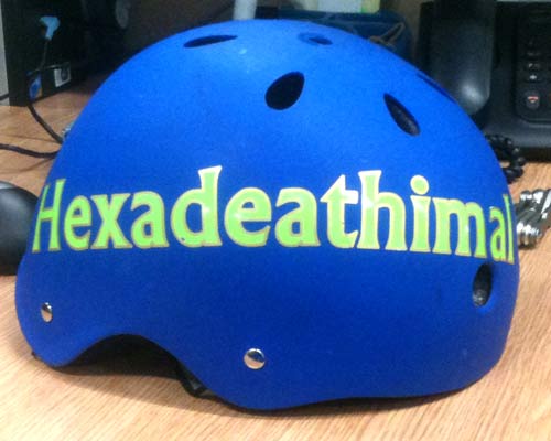 Custom vinyl on a helmet Custom vinyl on a helmet