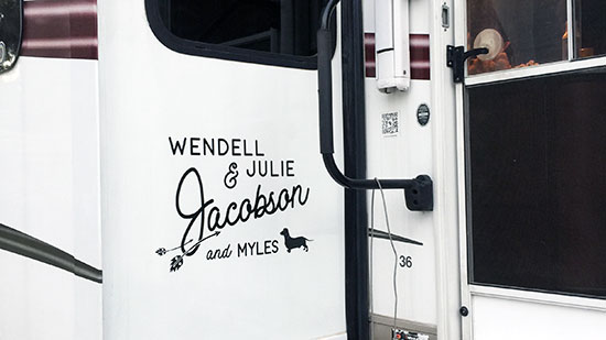 Custom Vinyl Decal For RV Custom Vinyl Decal For RV
