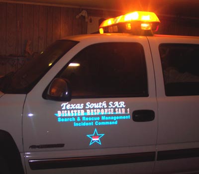 Custom reflective lettering on a truck Custom reflective lettering on a truck