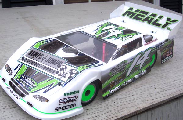 Custom vinyl decal on a small race car Custom vinyl decal on a small race car