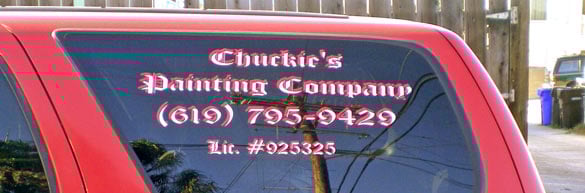 Vinyl Lettering on Vehicle Window Vinyl Lettering on Vehicle Window