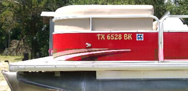 Boat name in vinyl lettering Boat name in vinyl lettering