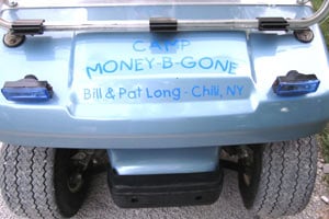 Custom lettering and graphic on a golf cart Custom lettering and graphic on a golf cart
