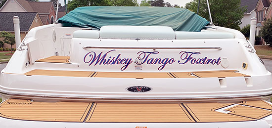 Custom Vinyl Boat Lettering Custom Vinyl Boat Lettering
