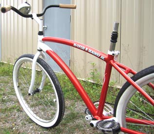 Custom lettering on a bicycle