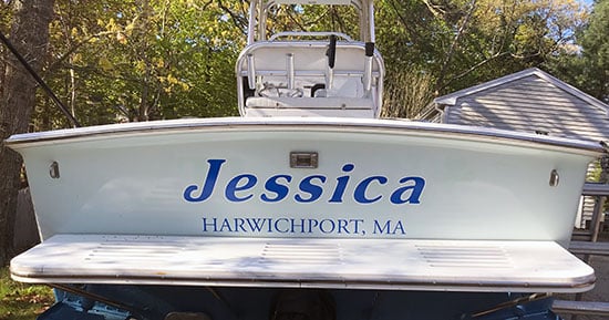Custom Vyinl Boat Lettering Custom Vyinl Boat Lettering