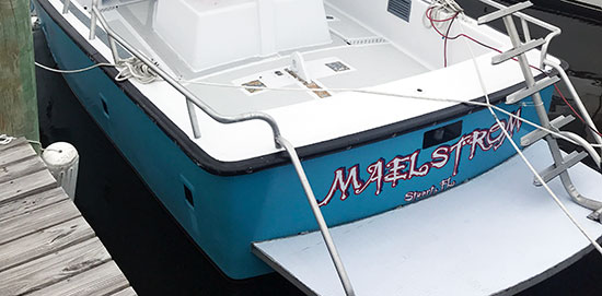 Custom Vinyl Boat Name Custom Vinyl Boat Name