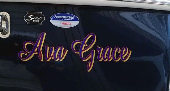 Custom Vinyl Boat Name Custom Vinyl Boat Name